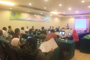 Suasana Acara Workshop Kurikulum KKNI Fakultas Ushuluddin Adab Dakwah di Hotel Patra Jasa Tahun 2016.