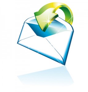 Threedimentional Email Icon with Reflection