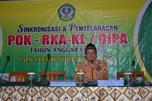 Dr. H. Adib, M. Ag Ketua Pelaksana Sinkronisasi dan Penyelarasan POK RKA-KL/ DIPA Tahun Anggaran 2016.