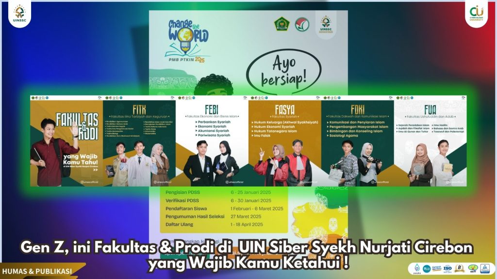 Gen Z, ini Fakultas & Prodi di  UIN Siber Syekh Nurjati Cirebon  yang Wajib Kamu Ketahui !