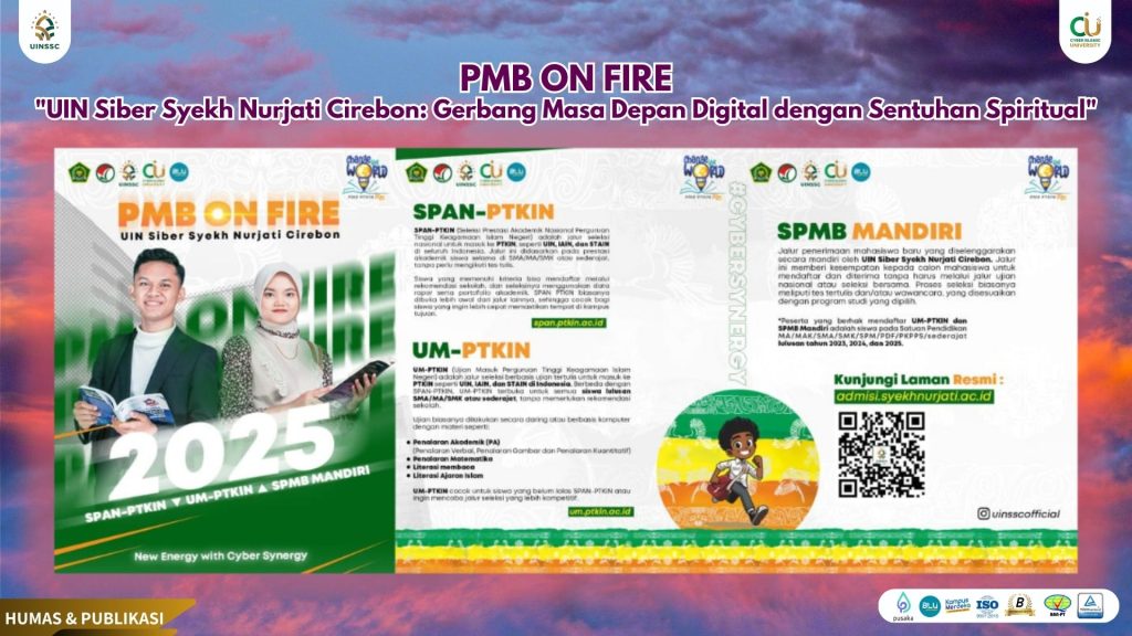 PMB ON FIRE: “UIN Siber Syekh Nurjati Cirebon: Gerbang Masa Depan Digital dengan Sentuhan Spiritual”