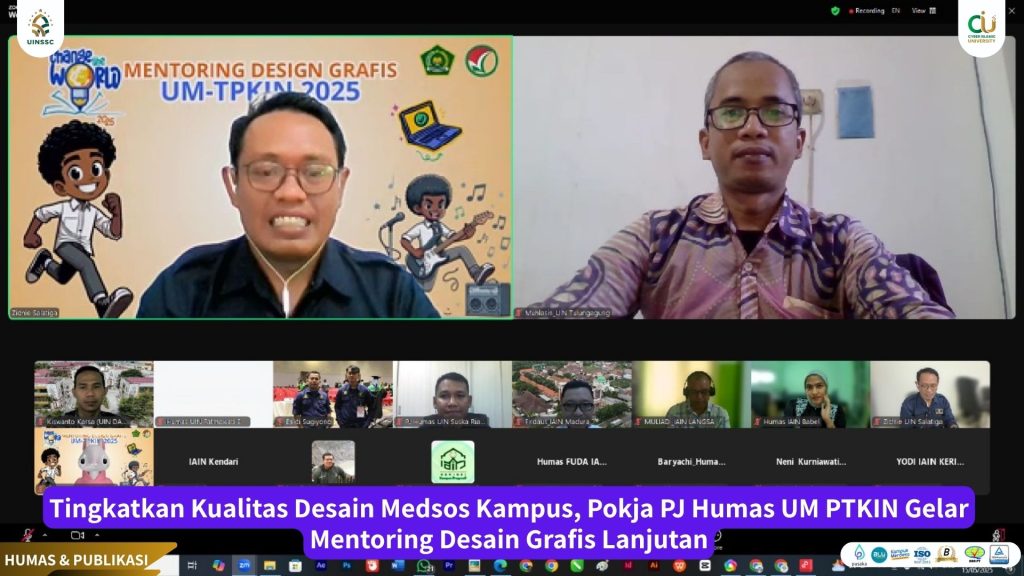 Tingkatkan Kualitas Desain Medsos Kampus, Pokja PJ Humas UM PTKIN Gelar Mentoring Desain Grafis Lanjutan